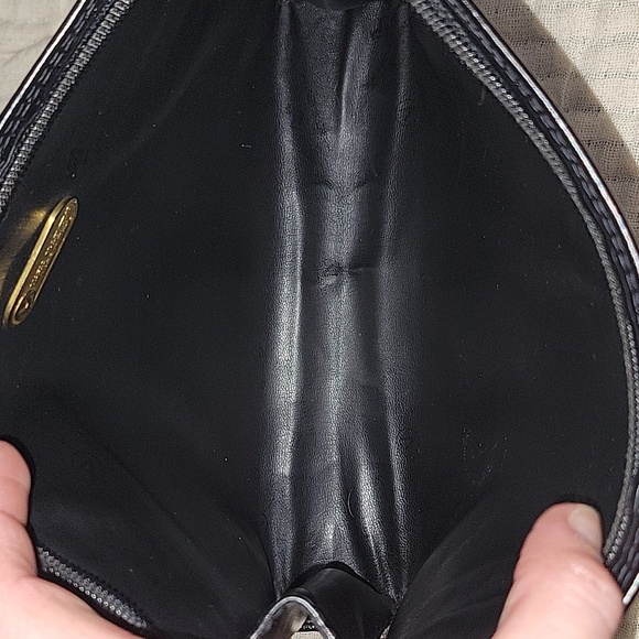 VintageMario Valentino Black Clutch Zip Closure